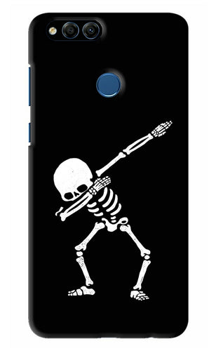 Dabbing Skeleton Art Huawei Honor 7X Back Skin Wrap