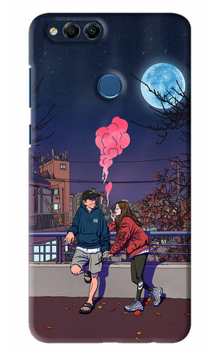 Chilling Couple Huawei Honor 7X Back Skin Wrap