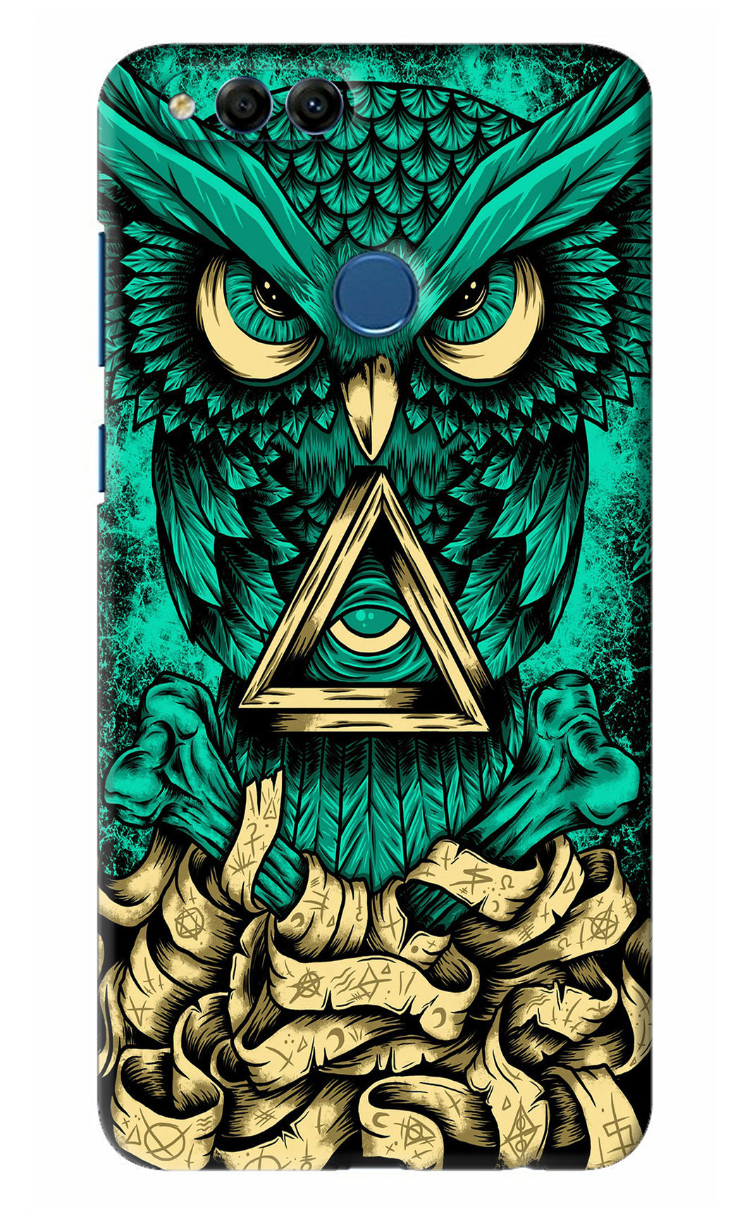 Green Owl Huawei Honor 7X Back Skin Wrap
