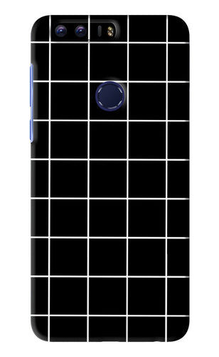 White Grid Huawei Honor 8 Back Skin Wrap