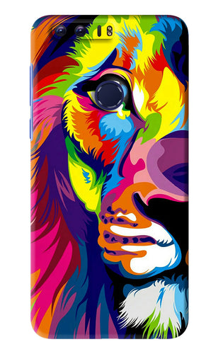 Lion Half Face Huawei Honor 8 Back Skin Wrap