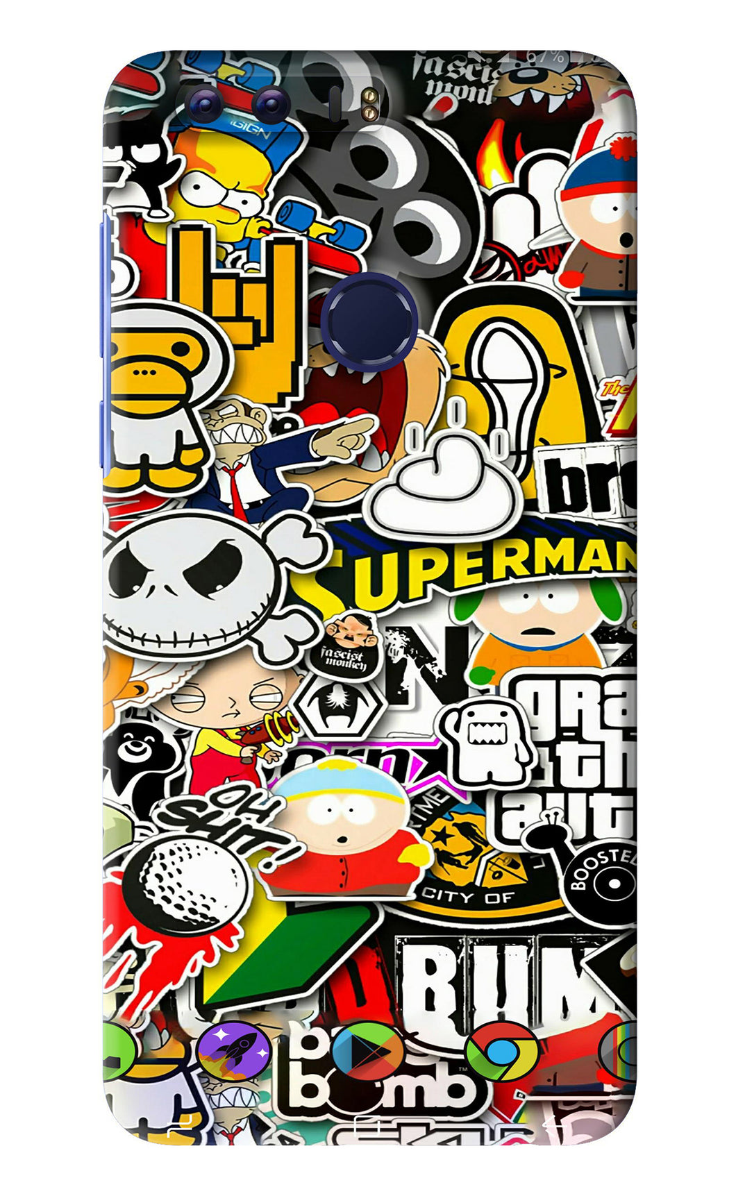Sticker Bomb Huawei Honor 8 Back Skin Wrap