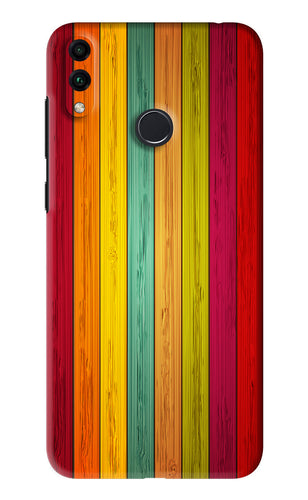 Multicolor Wooden Huawei Honor 8C Back Skin Wrap