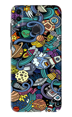 Space Abstract Huawei Honor 8C Back Skin Wrap