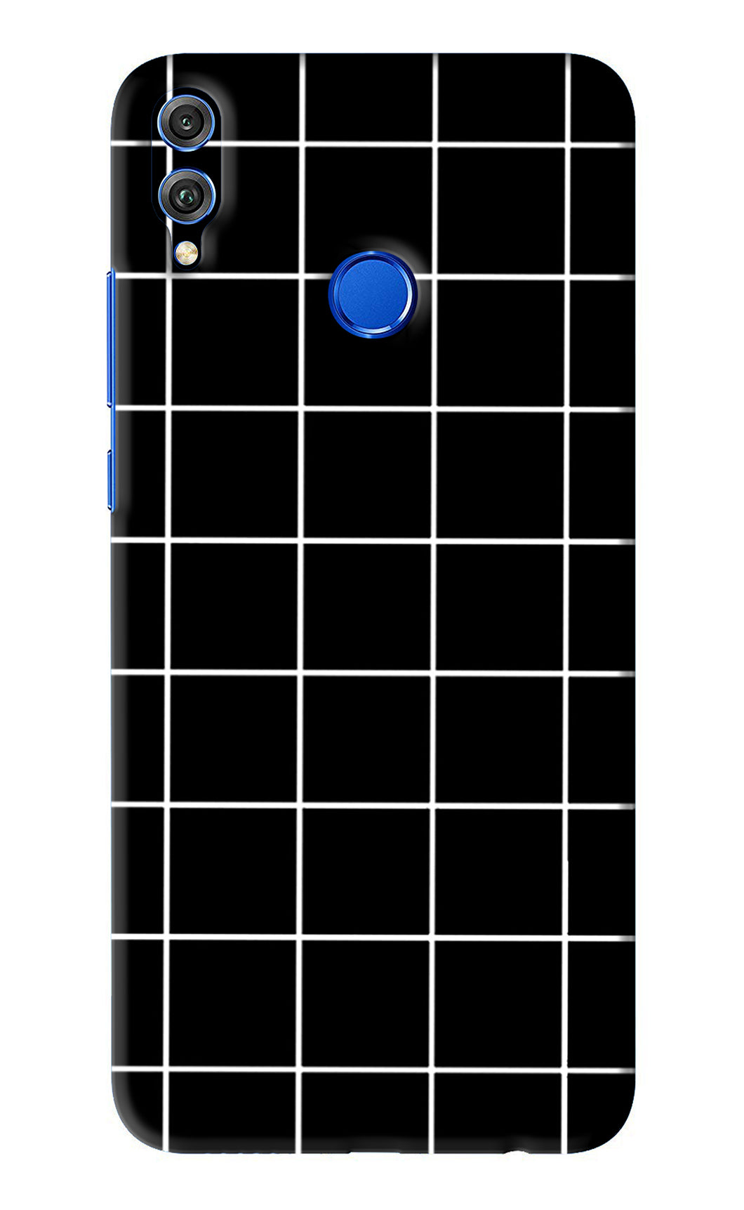 White Grid Huawei Honor 8X Back Skin Wrap