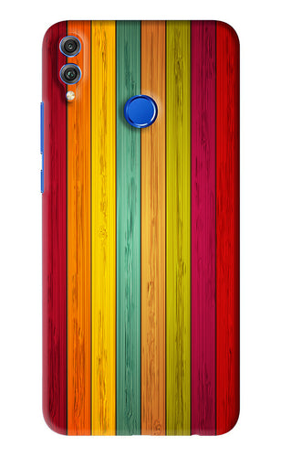 Multicolor Wooden Huawei Honor 8X Back Skin Wrap