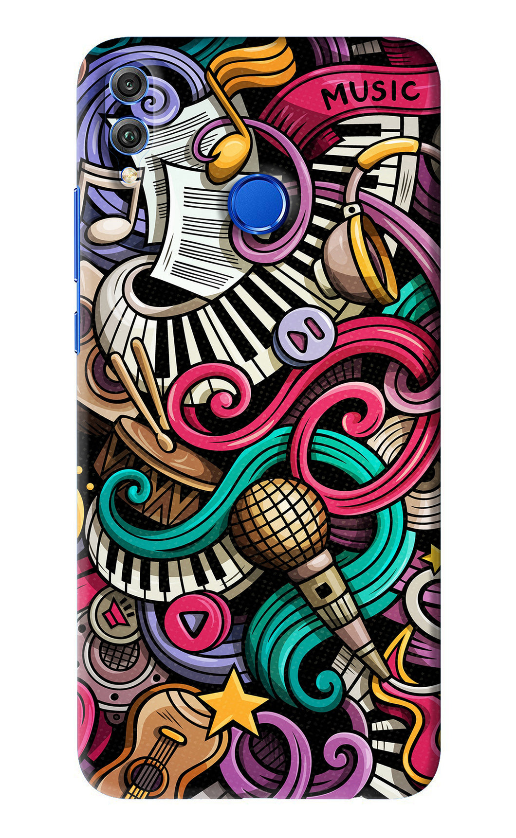 Music Abstract Huawei Honor 8X Back Skin Wrap