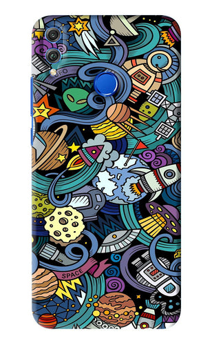 Space Abstract Huawei Honor 8X Back Skin Wrap