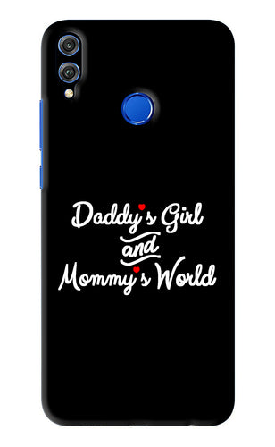 Daddy's Girl and Mommy's World Huawei Honor 8X Back Skin Wrap