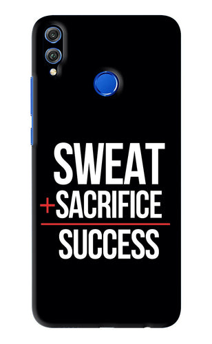 Sweat Sacrifice Success Huawei Honor 8X Back Skin Wrap