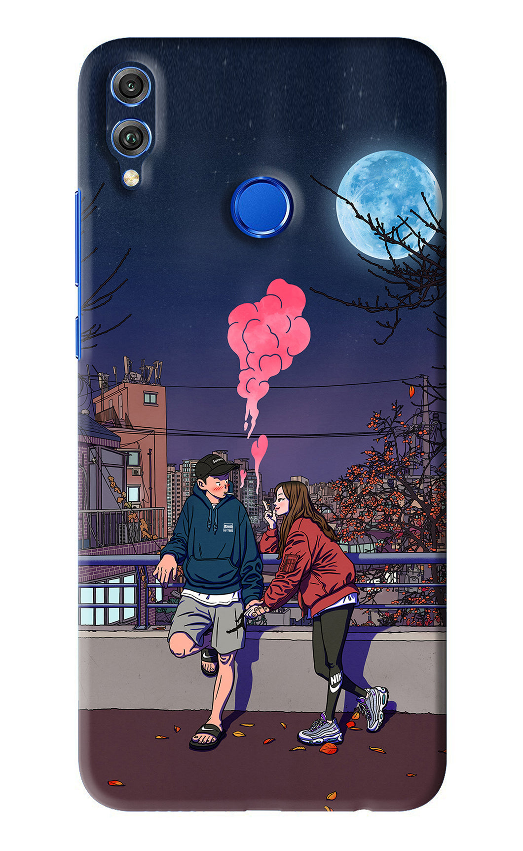 Chilling Couple Huawei Honor 8X Back Skin Wrap