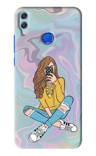 Selfie Girl Huawei Honor 8X Back Skin Wrap
