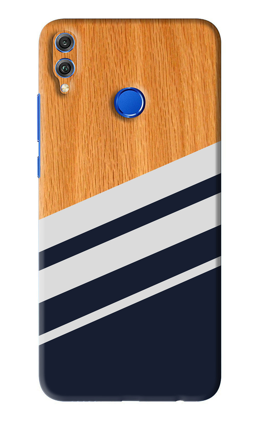Black And White Wooden Huawei Honor 8X Back Skin Wrap