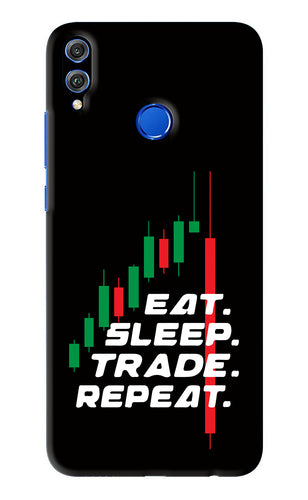 Eat Sleep Trade Repeat Huawei Honor 8X Back Skin Wrap