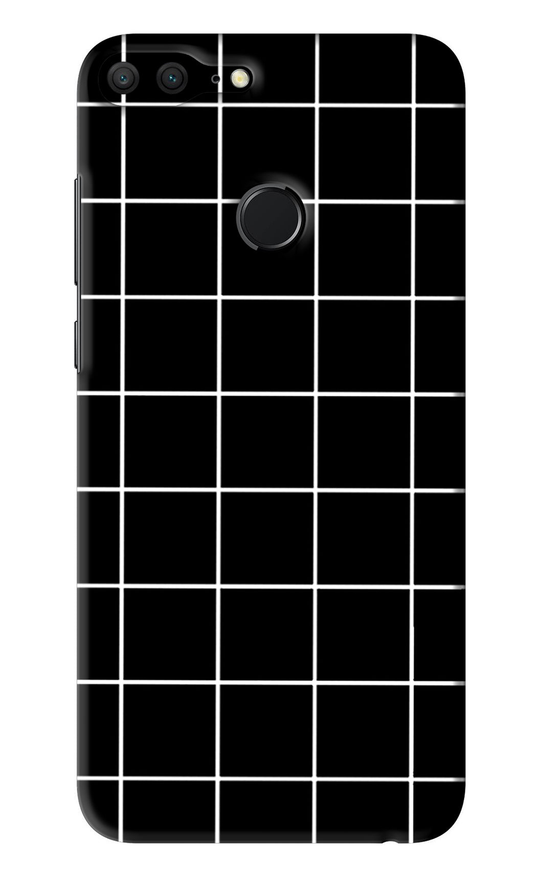White Grid Huawei Honor 9 Lite Back Skin Wrap