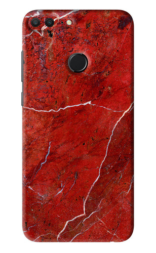 Red Marble Design Huawei Honor 9 Lite Back Skin Wrap