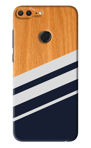 Black And White Wooden Huawei Honor 9 Lite Back Skin Wrap