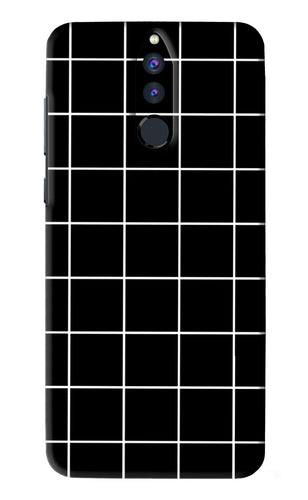 White Grid Huawei Honor 9I Back Skin Wrap
