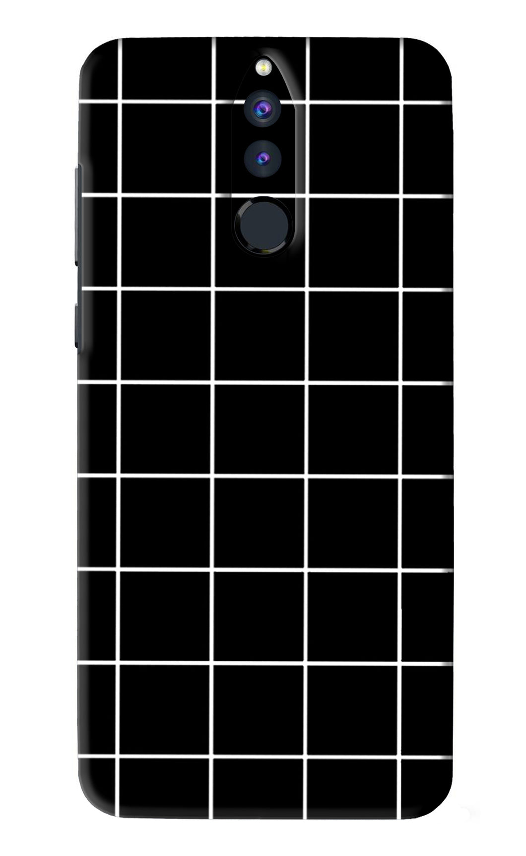White Grid Huawei Honor 9I Back Skin Wrap