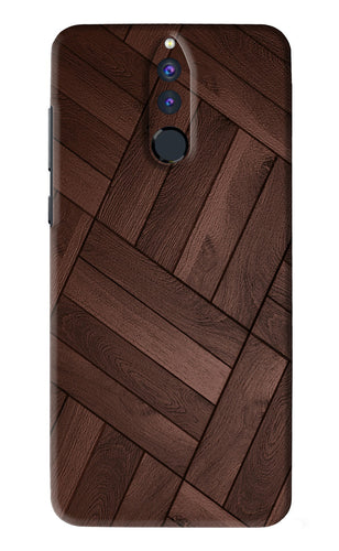 Wooden Texture Design Huawei Honor 9I Back Skin Wrap
