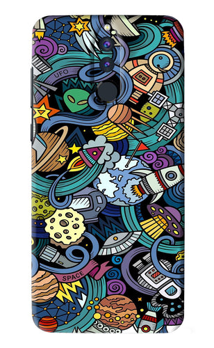 Space Abstract Huawei Honor 9I Back Skin Wrap