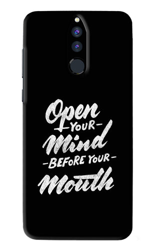 Open Your Mind Before Your Mouth Huawei Honor 9I Back Skin Wrap
