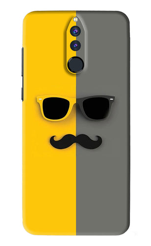 Sunglasses with Mustache Huawei Honor 9I Back Skin Wrap
