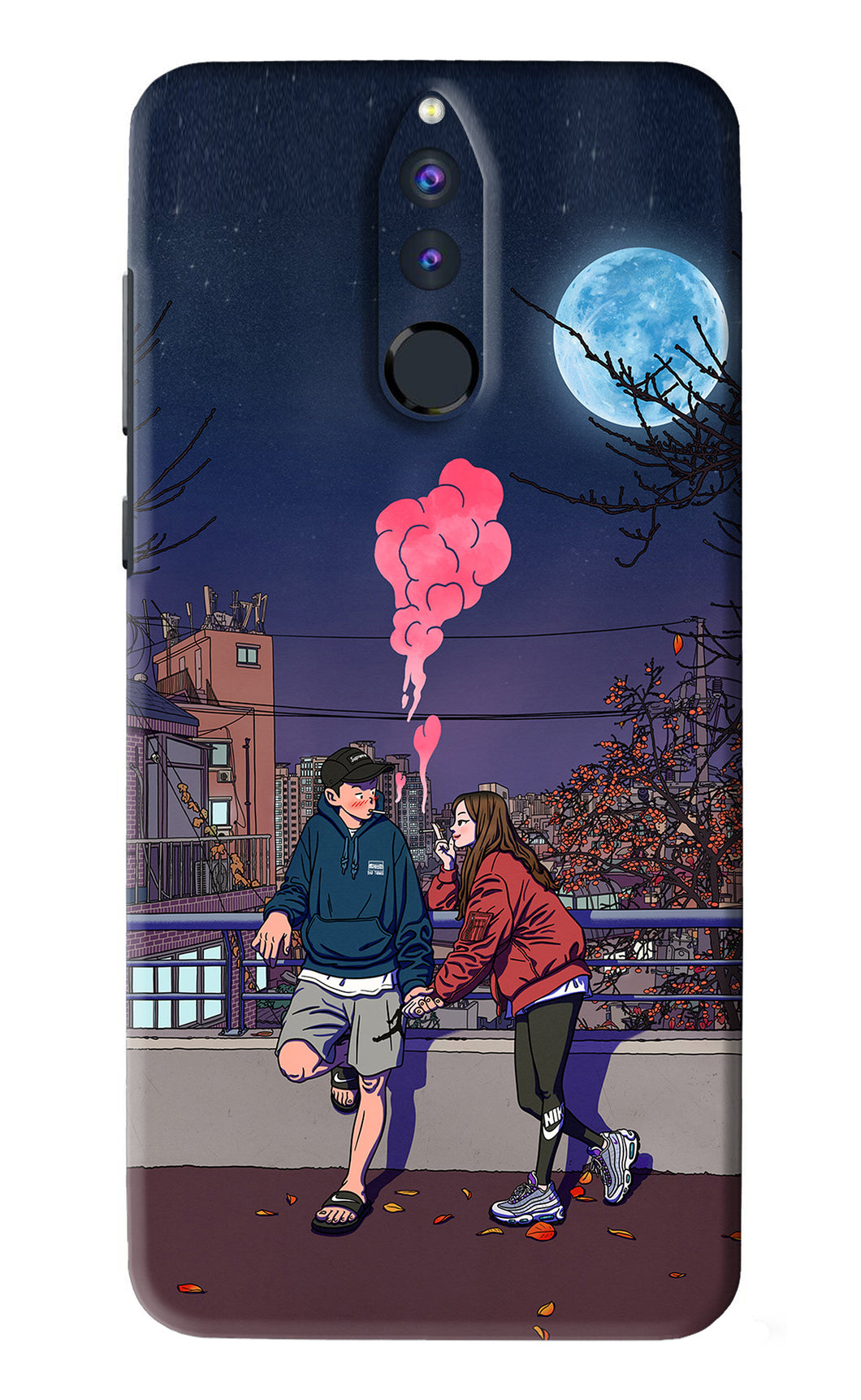 Chilling Couple Huawei Honor 9I Back Skin Wrap