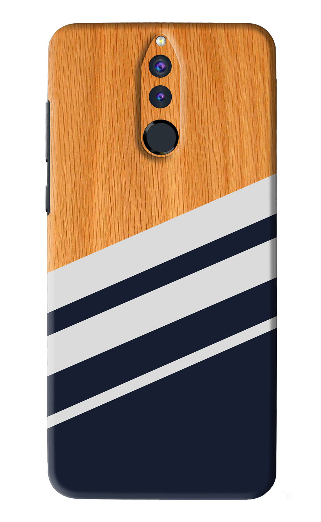 Black And White Wooden Huawei Honor 9I Back Skin Wrap