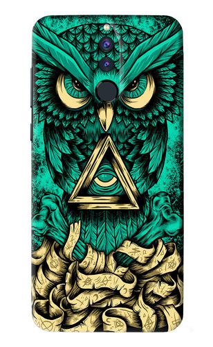 Green Owl Huawei Honor 9I Back Skin Wrap