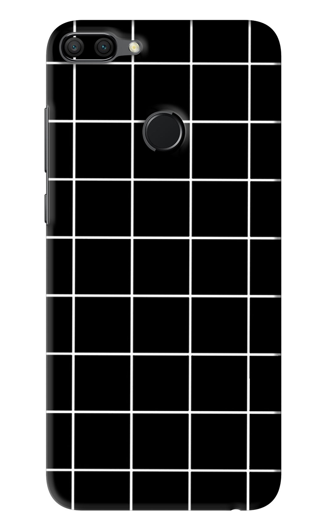 White Grid Huawei Honor 9N Back Skin Wrap