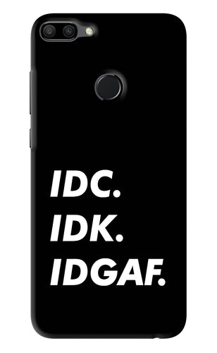 Idc Idk Idgaf Huawei Honor 9N Back Skin Wrap