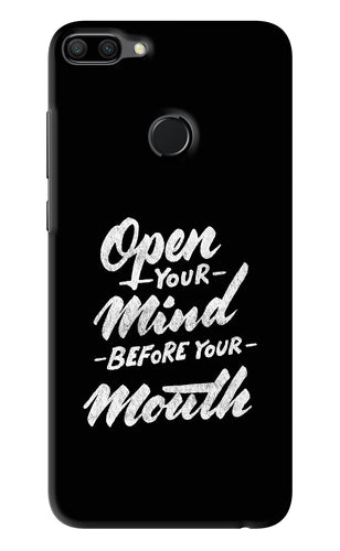 Open Your Mind Before Your Mouth Huawei Honor 9N Back Skin Wrap