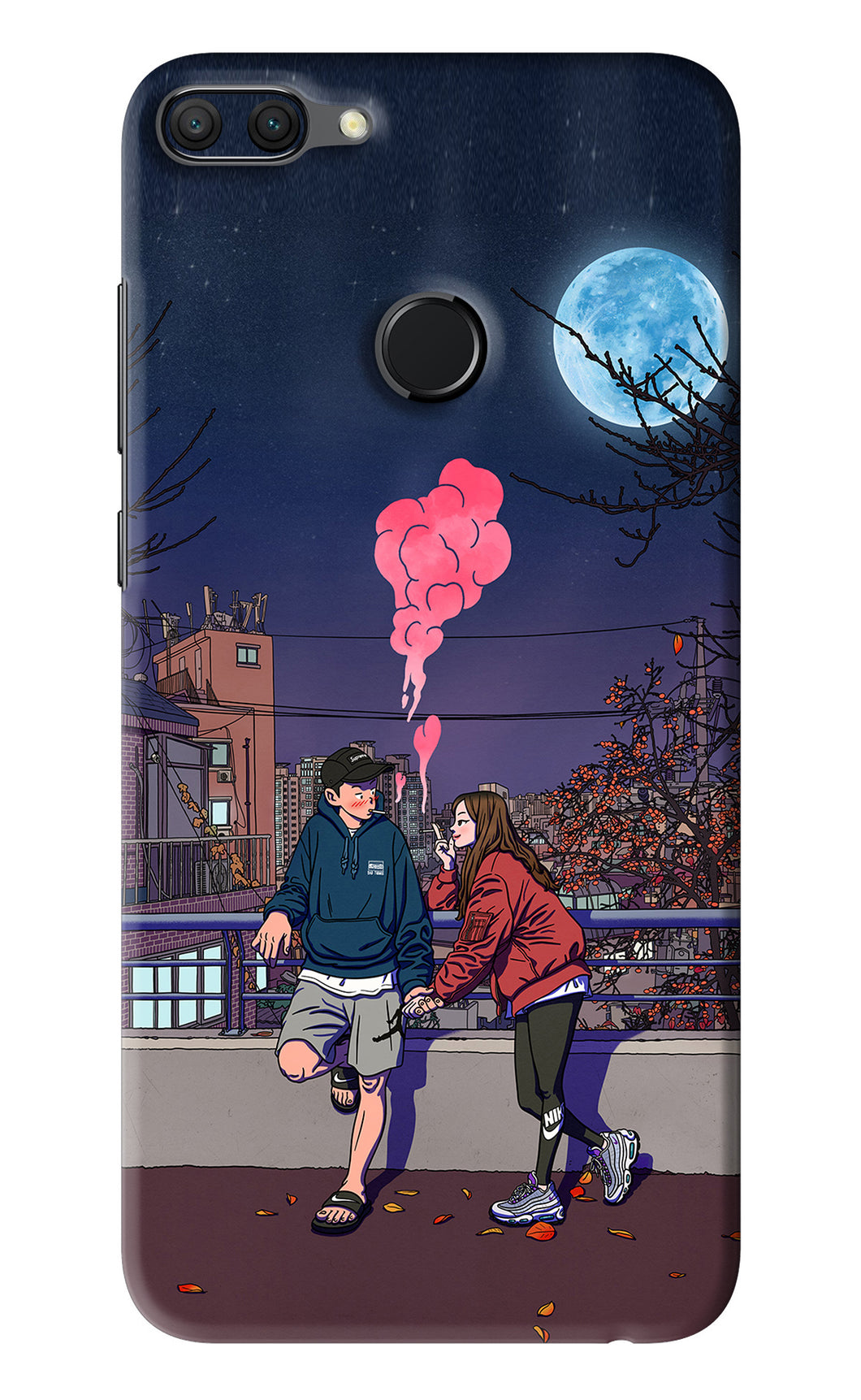 Chilling Couple Huawei Honor 9N Back Skin Wrap