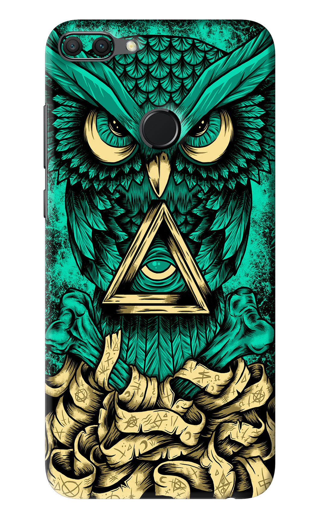 Green Owl Huawei Honor 9N Back Skin Wrap