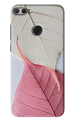 White Pink Leaf Huawei Honor 9N Back Skin Wrap