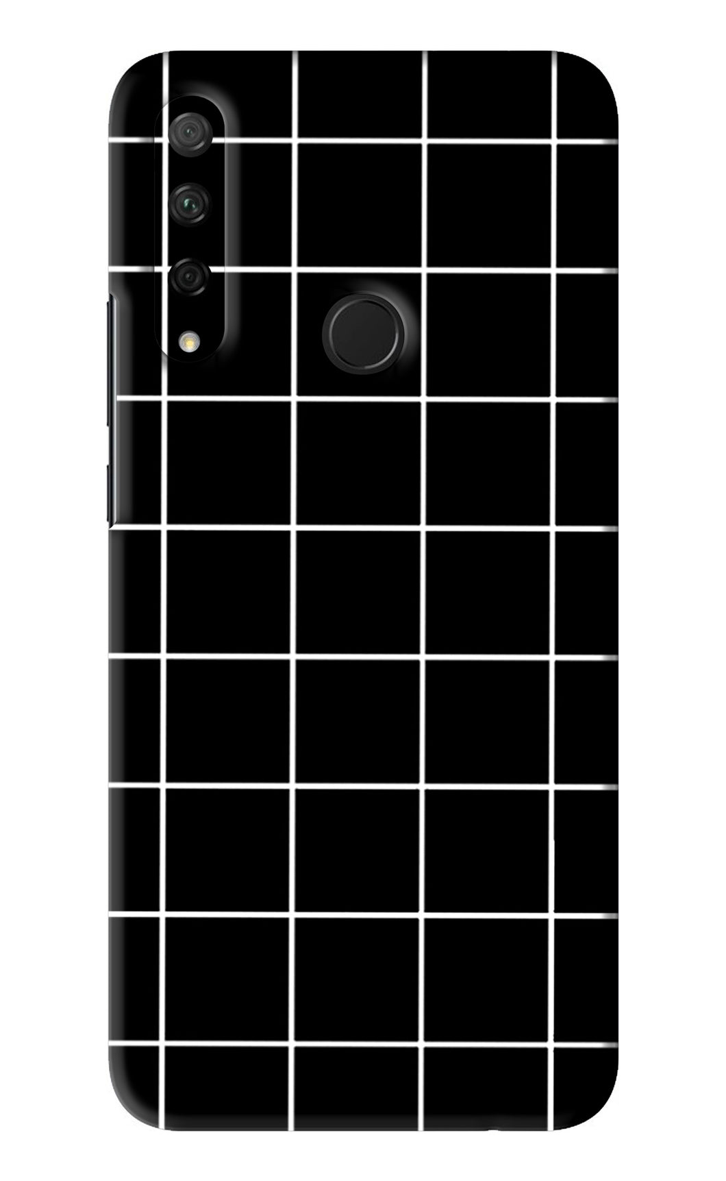 White Grid Huawei Honor 9X Back Skin Wrap