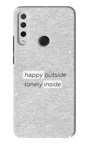 Happy Outside Lonely Inside Huawei Honor 9X Back Skin Wrap
