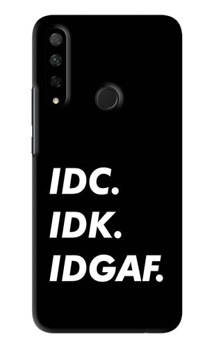 Idc Idk Idgaf Huawei Honor 9X Back Skin Wrap