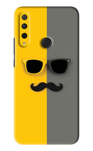 Sunglasses with Mustache Huawei Honor 9X Back Skin Wrap