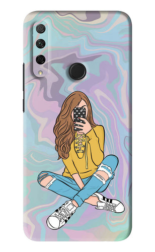 Selfie Girl Huawei Honor 9X Back Skin Wrap