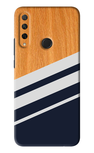 Black And White Wooden Huawei Honor 9X Back Skin Wrap
