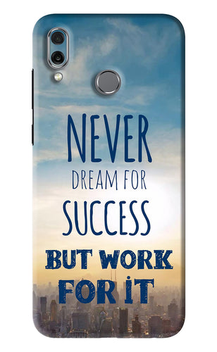 Never Dream For Success But Work For It Huawei Honor Play Back Skin Wrap