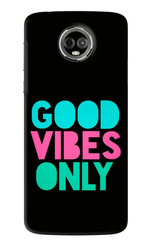 Quote Good Vibes Only Motorola Moto E5 Plus Back Skin Wrap