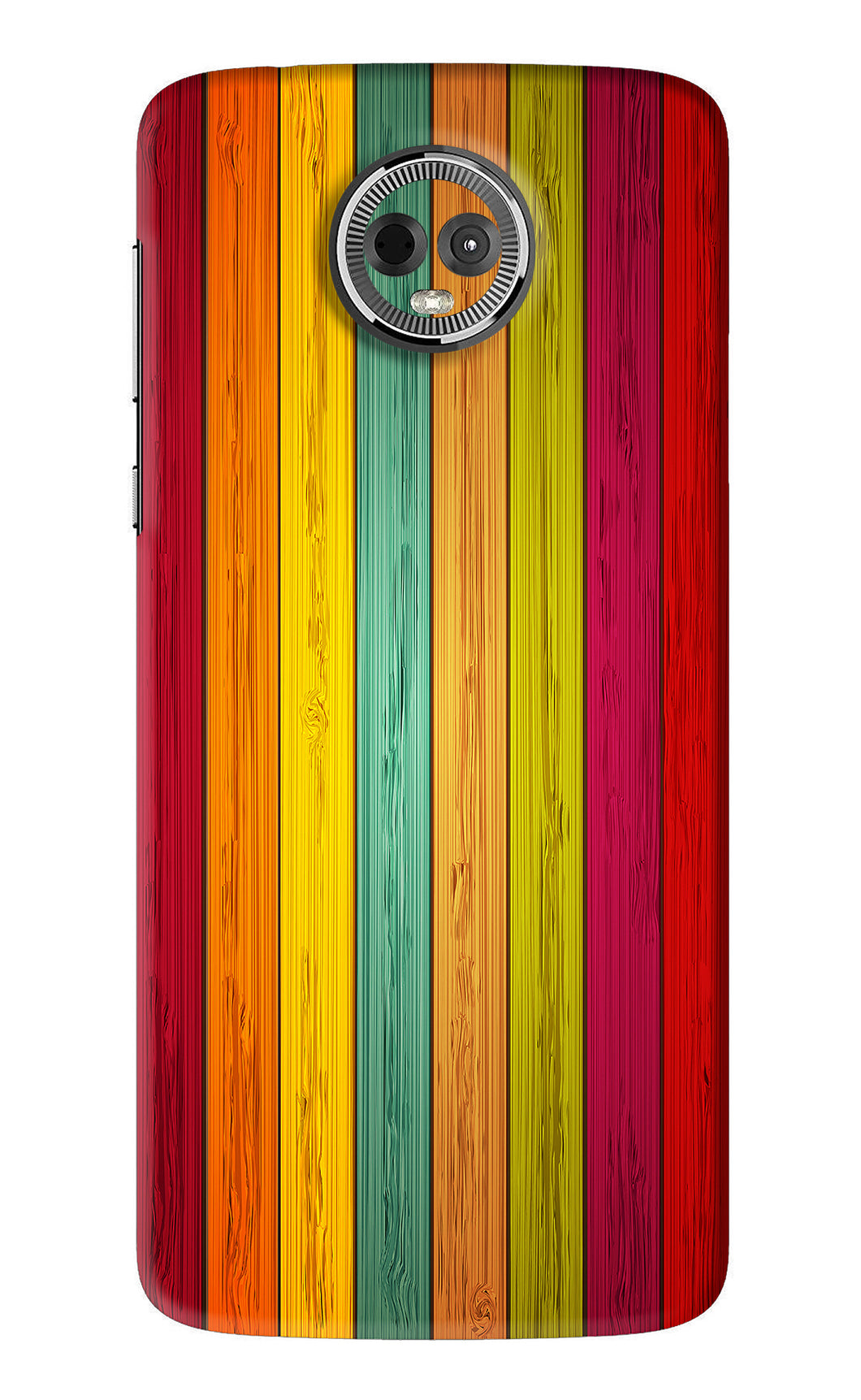Multicolor Wooden Motorola Moto E5 Plus Back Skin Wrap