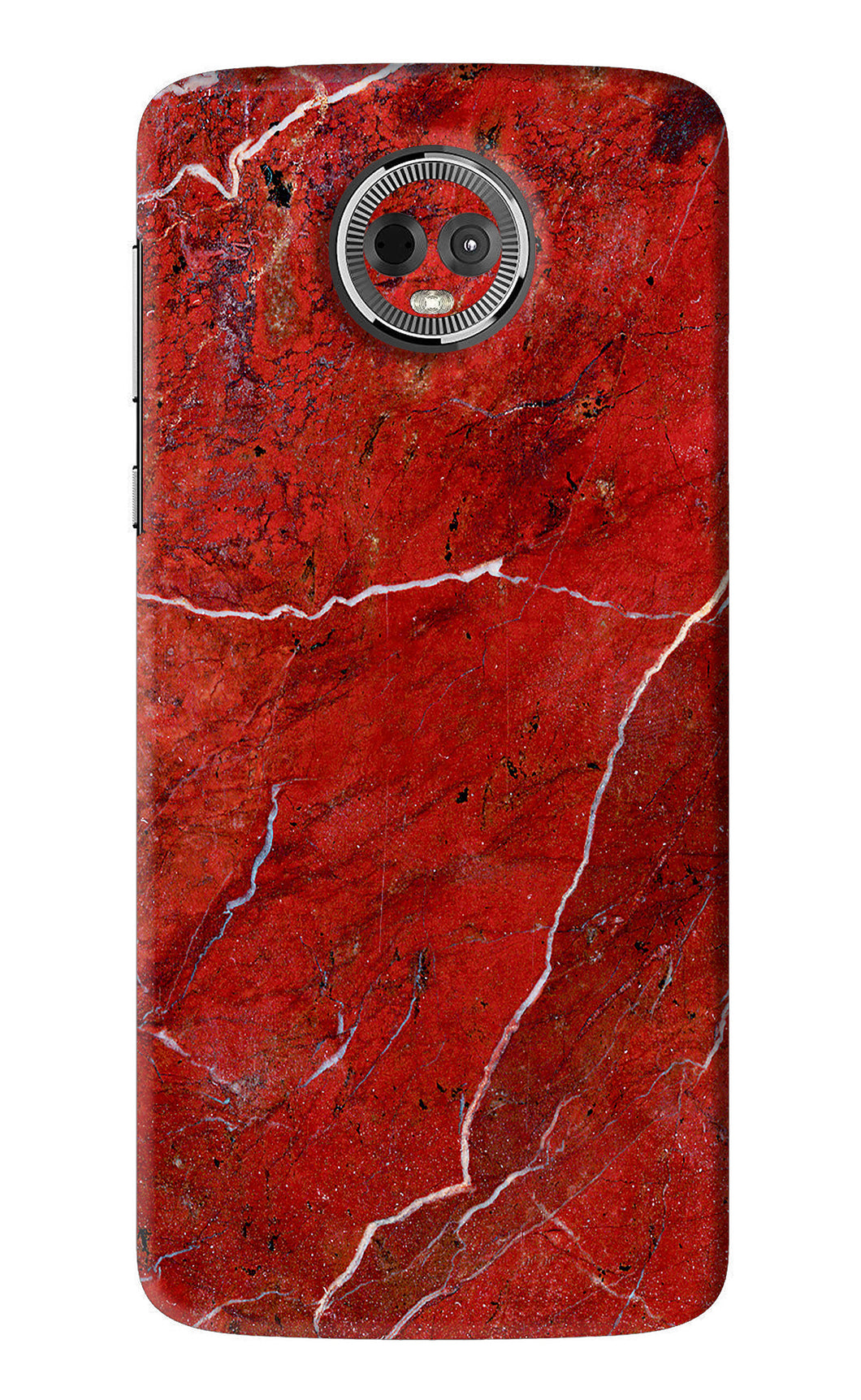 Red Marble Design Motorola Moto E5 Plus Back Skin Wrap