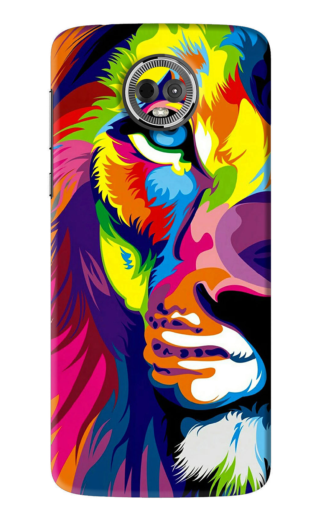 Lion Half Face Motorola Moto E5 Plus Back Skin Wrap