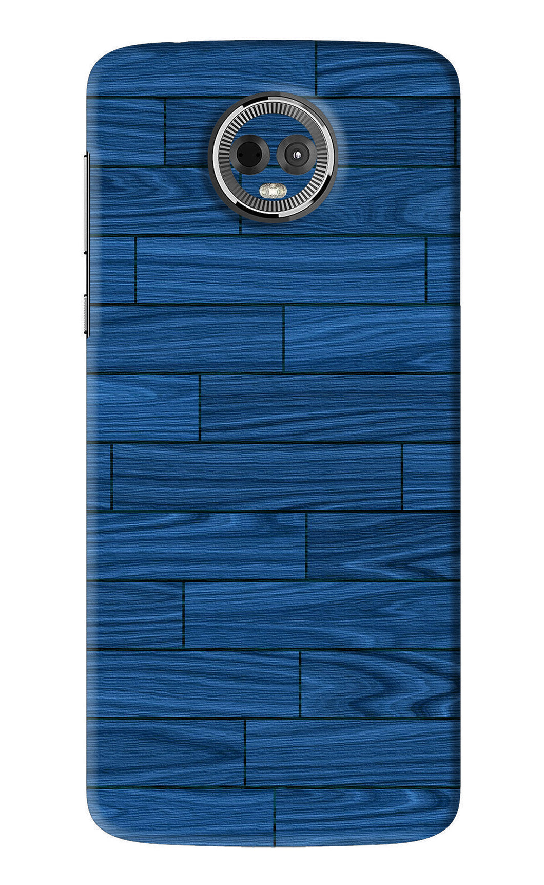 Blue Wooden Texture Motorola Moto E5 Plus Back Skin Wrap