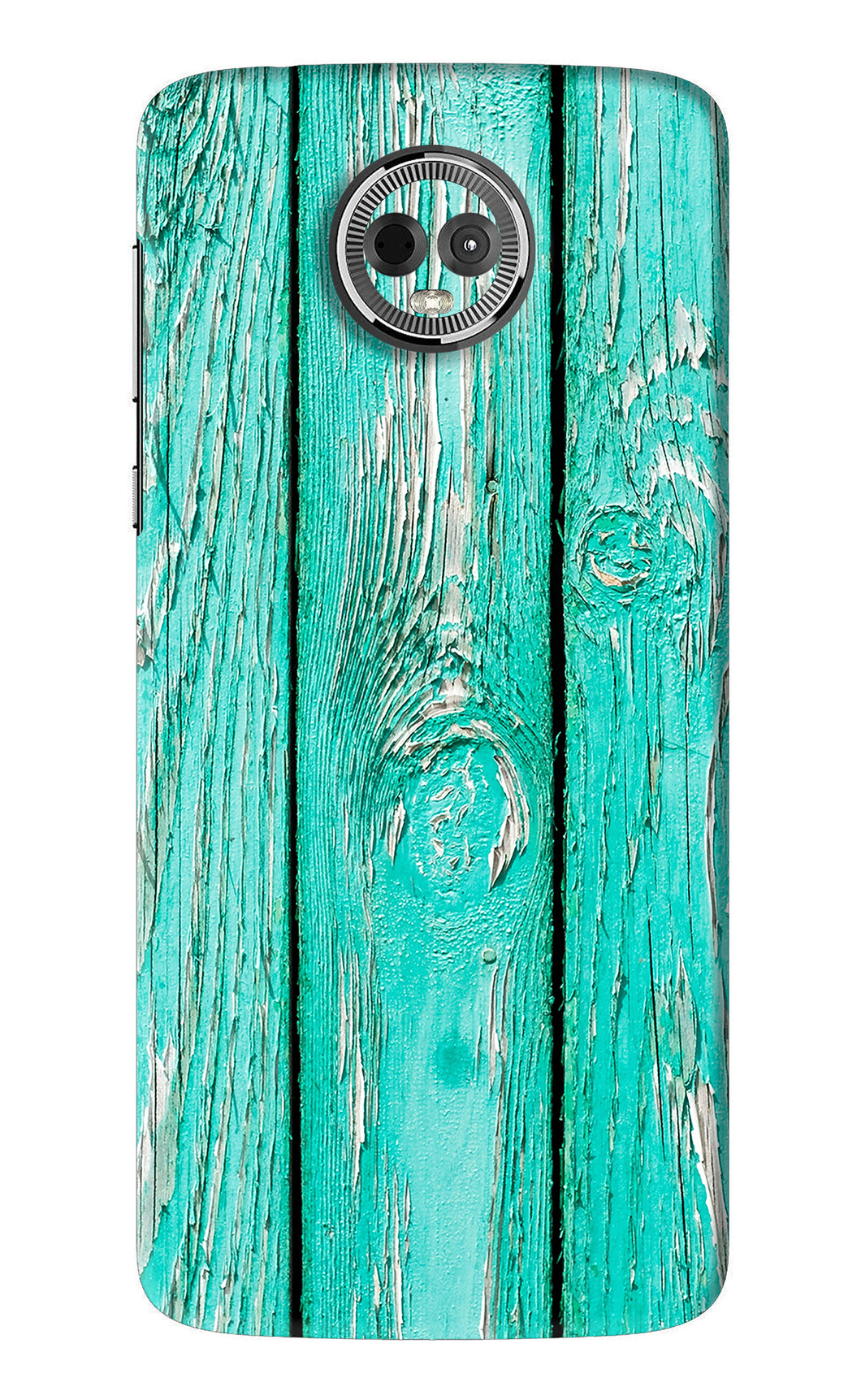 Blue Wood Motorola Moto E5 Plus Back Skin Wrap