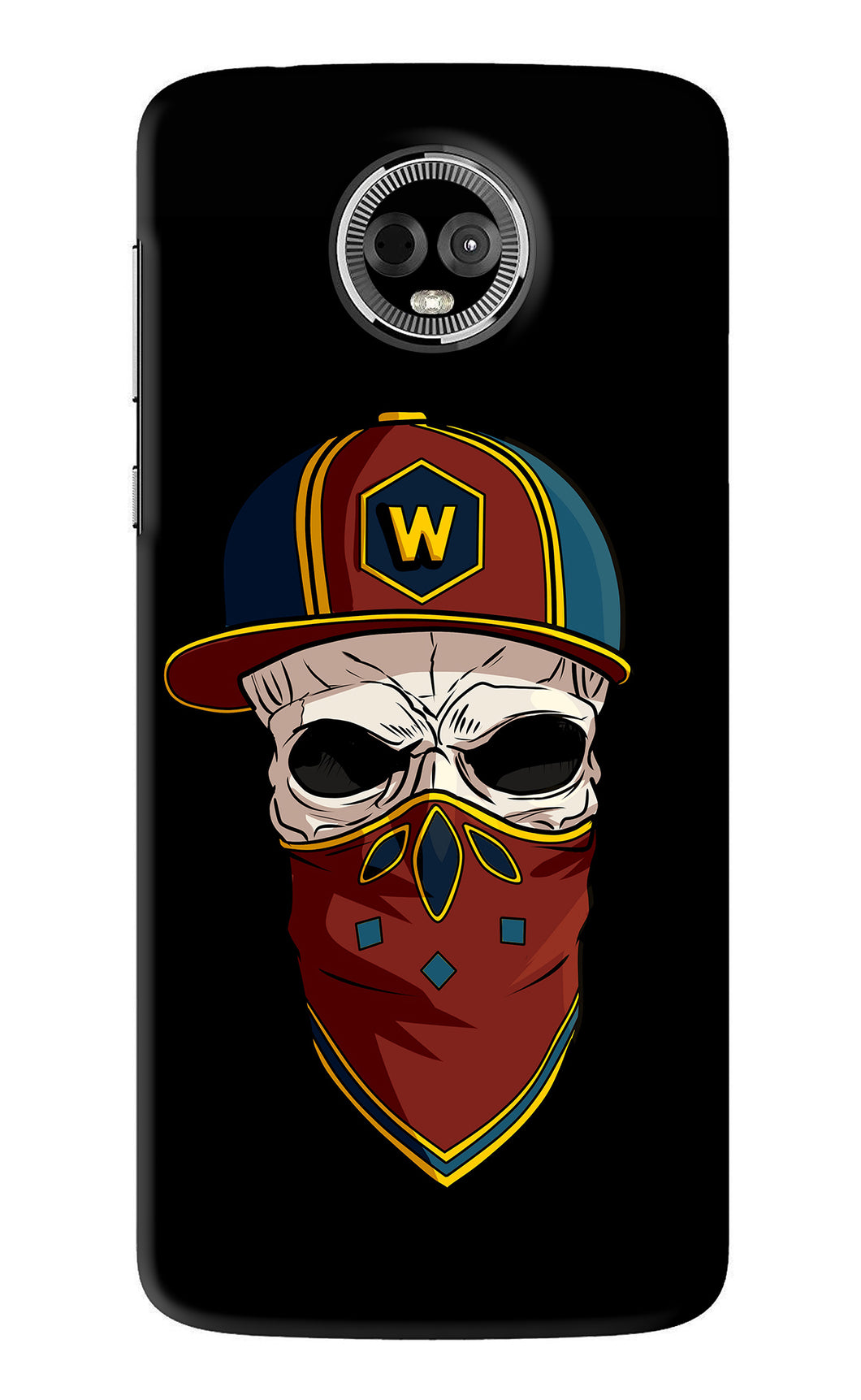 Skull Motorola Moto E5 Plus Back Skin Wrap